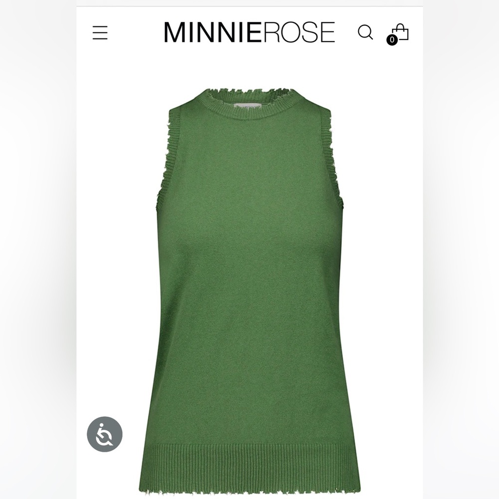 Minnie Rose Frayed Sleeveless Sweater!!!